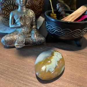 Beautiful Brown/Green & Blue Ocean Jasper Palm